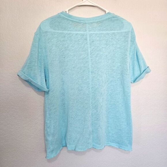 NWOT We The Free | Cassidy Crew Neck Relaxed T-Shirt Blue, Womens XS - Picture 4 of 5